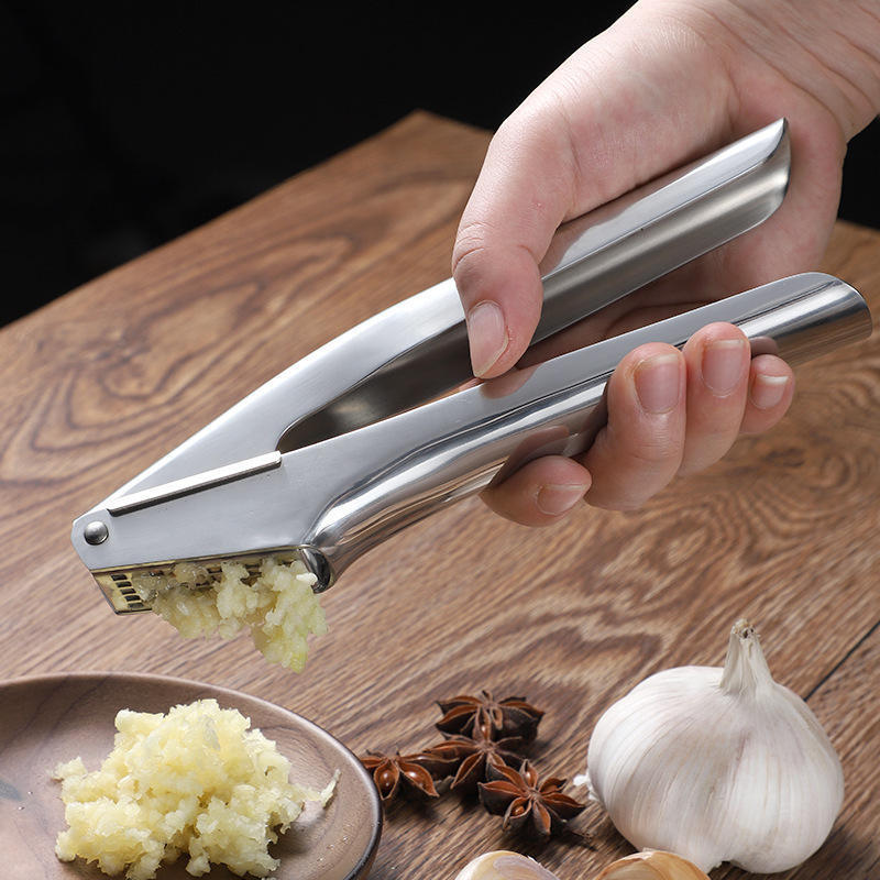 Stainless Steel  Garlic Masher Garlic Squeezer Pepper Ginger Masher Handheld Ginger Crushing Tool Garlic Press