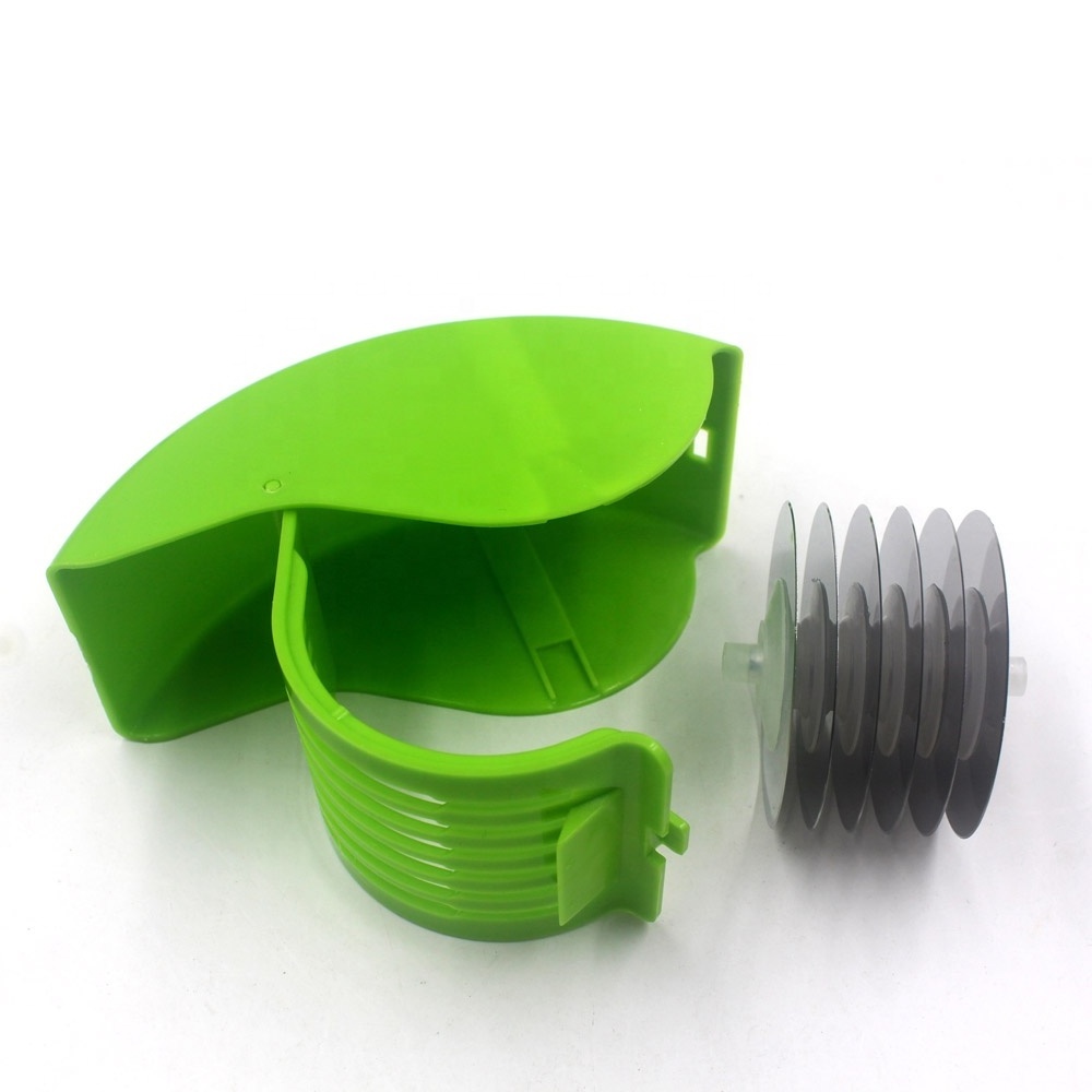 Herb Roller Mincer Manual Hand Scallion Chive Mint Cutter with 6 Stainless Steel Blade Kitchen vegetable chop