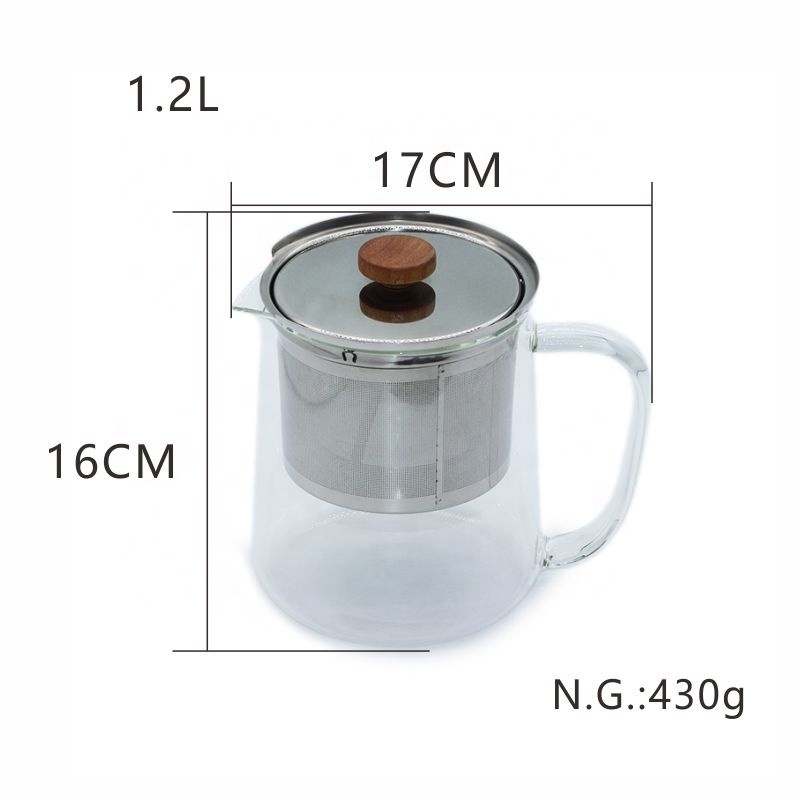 New Tooling Dual Use Coffee Pot Glass Tea Pot With Stainless steel 304 Dripper