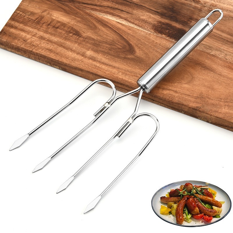 Alibaba Hot Stainless steel BBQ chicken fork turkey tool