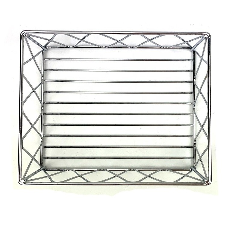 High Quality Food Fruit Basket Stainless Steel Metal Wire mesh Bread Basket Desktop Storage Basket for Kitchen Living room