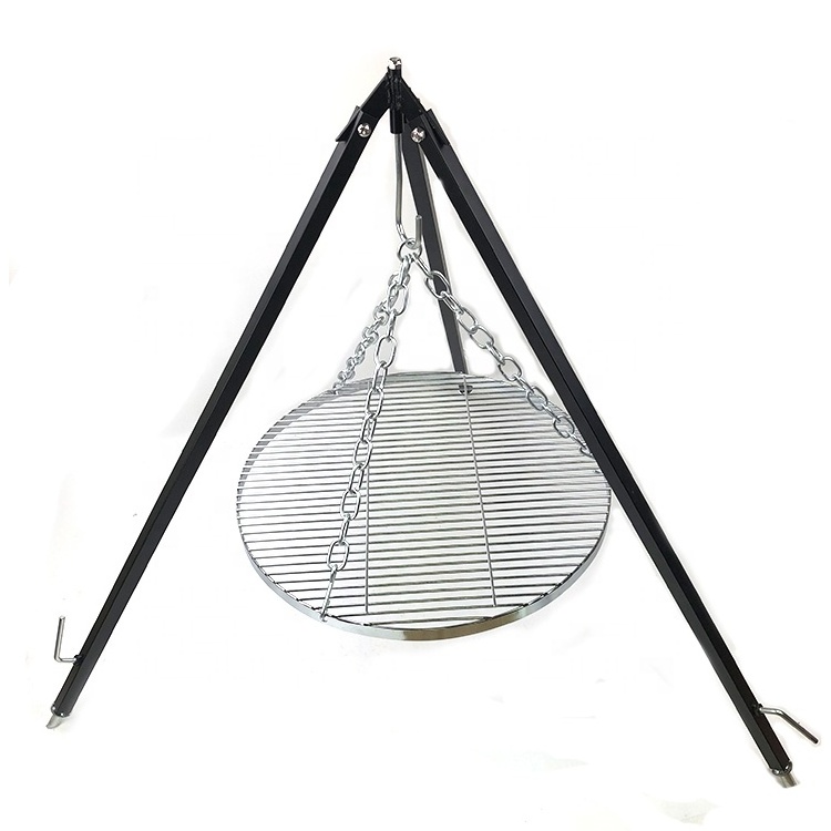 Adjustable swivel grill, BBQ stainless steel suspended hanging grill grid