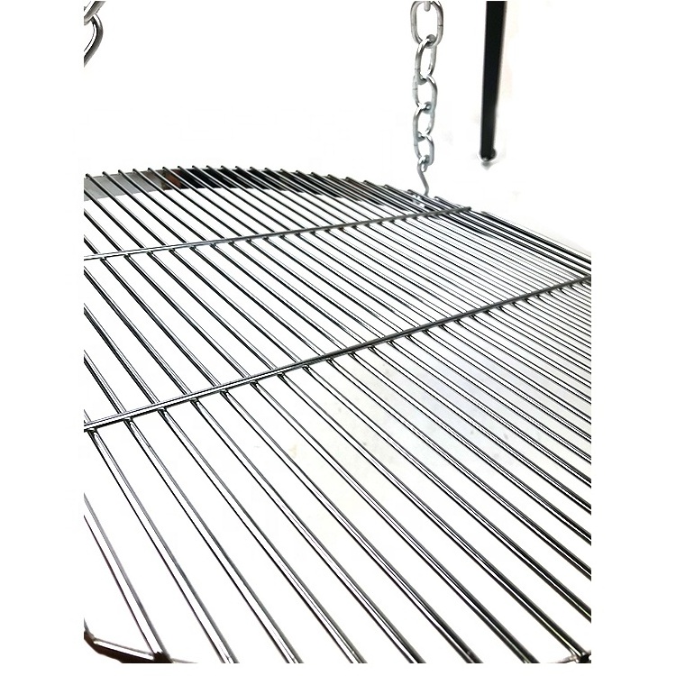 Adjustable swivel grill, BBQ stainless steel suspended hanging grill grid