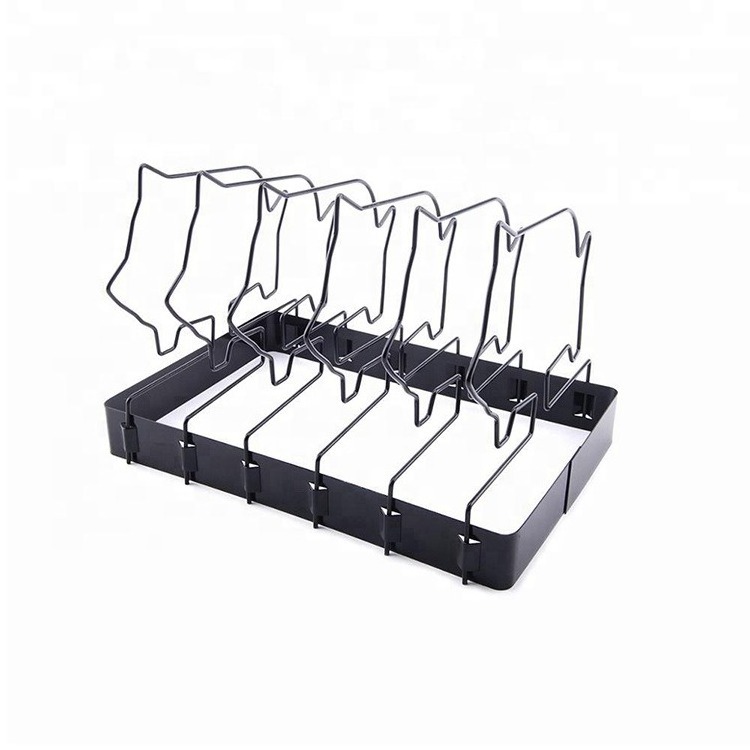 Factory Rib Rack BBQ Non-Stick Rib Holder for Grilling 5 Holds Black Grill Racks Outdoor Barbecue Accessories BBQ Grill rack