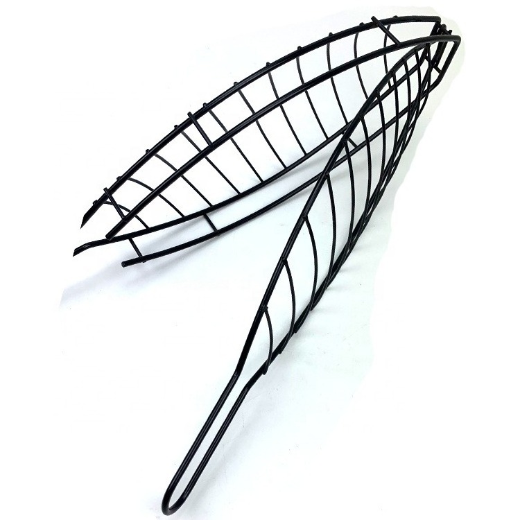 High quality non stick Fish shape kebab bbq grill basket for outdoor picnic