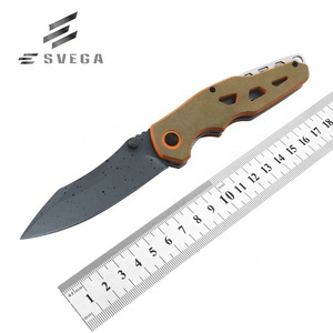 Non-stick coating blade 2tone G10 scales lanyard hole design outdoor camping knife survival knife tactical knife