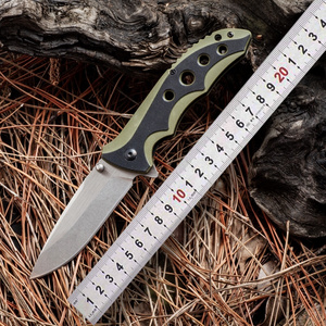 8.3" 3Cr13 MOV EDC Folding Pocket Knife Black With G10 Handle For Outdoor Camping Hunting Fishing Tactical Knife