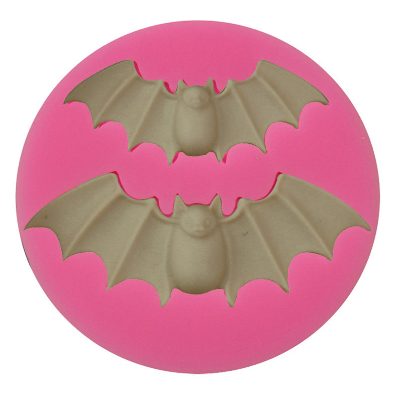 Baking tools Halloween Silicone Round Bat Cake Chocolate Mold