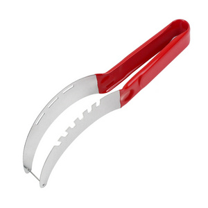 kitchen Accessories Multi purpose Stainless Steel Fruit Cutter  watermelon slicer with non-slip Plastic Handle