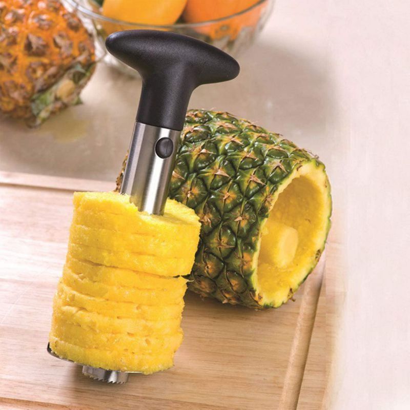 All in one Kitchen fruit Gadget cutter slicer stainless steel Pineapple Corer Peeler