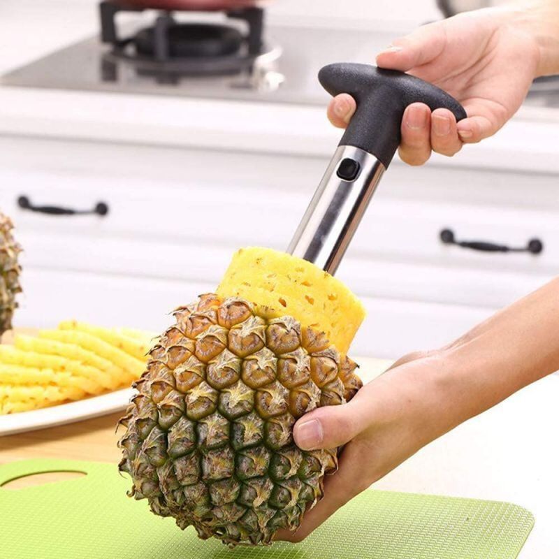 All in one Kitchen fruit Gadget cutter slicer stainless steel Pineapple Corer Peeler