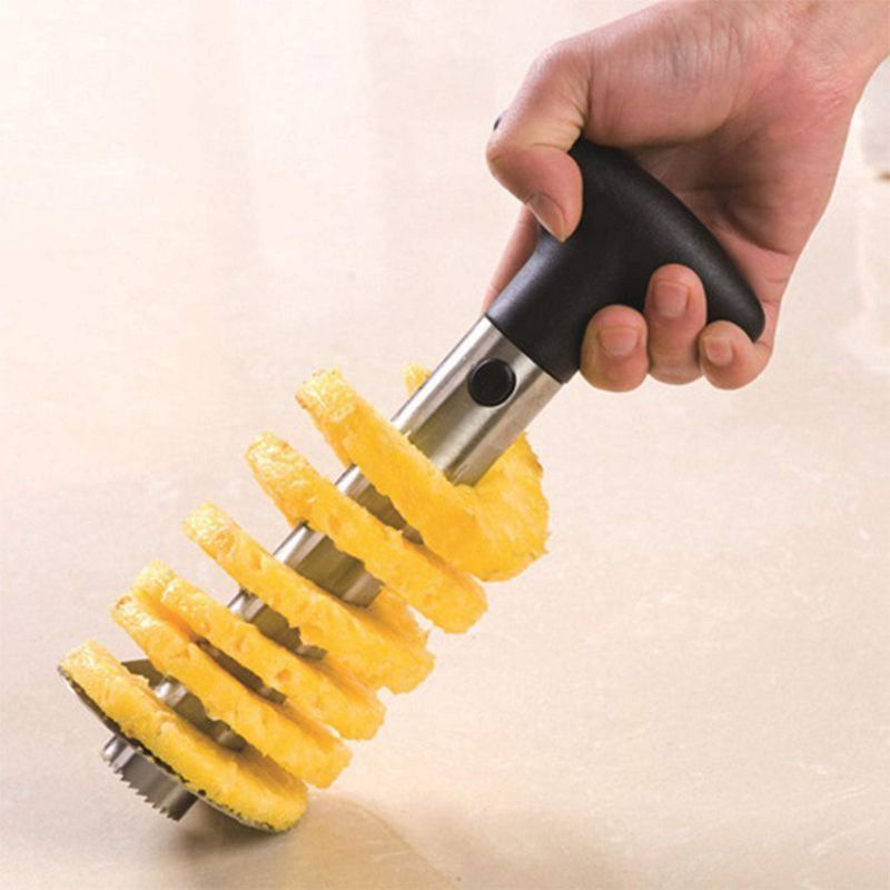 All in one Kitchen fruit Gadget cutter slicer stainless steel Pineapple Corer Peeler