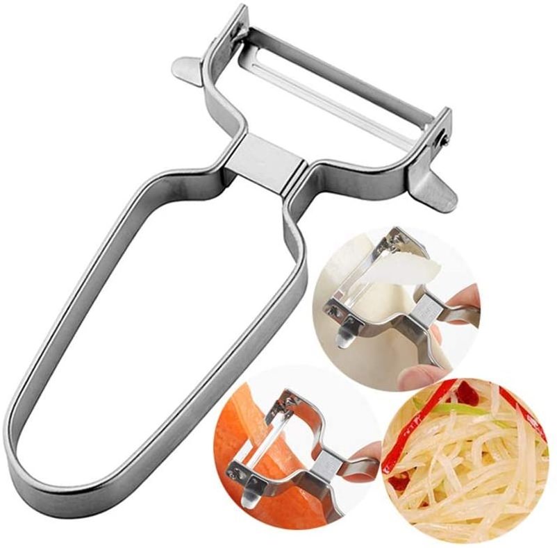 Vegetable Peeler Stainless Steel for Kitchen - U Peeler Safe to Use, for Peeling Veggie Potato Fruit Carrot Cucumber