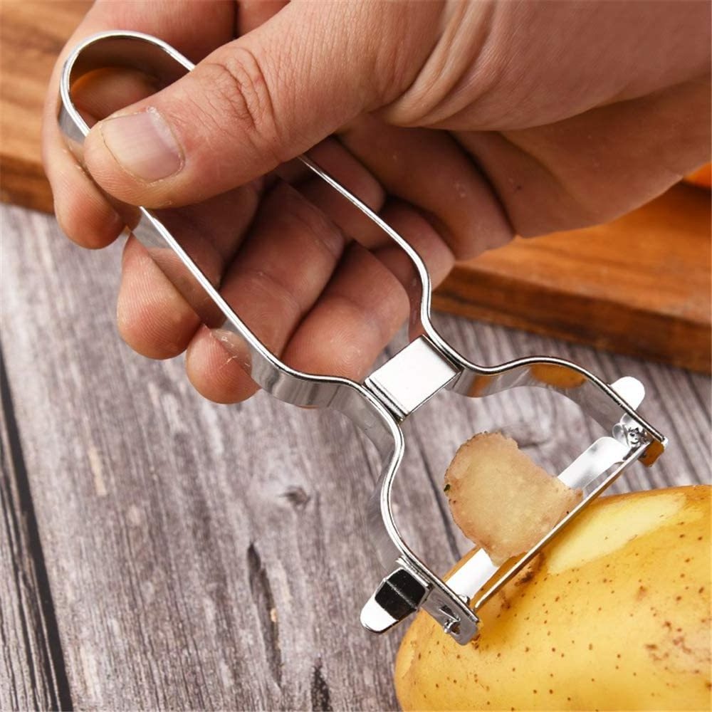 Vegetable Peeler Stainless Steel for Kitchen - U Peeler Safe to Use, for Peeling Veggie Potato Fruit Carrot Cucumber