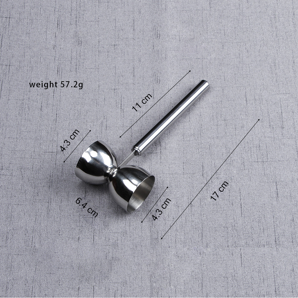 25ml & 35ml  Cocktail Measuring Stainless Steel Cup Bar Double Jigger with Handle