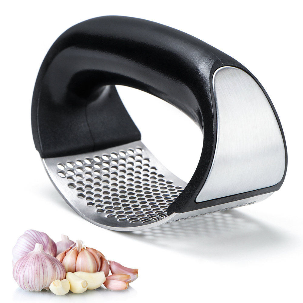 Stainless Steel Mincer Crusher and Peeler Chopper Crusher Tool Garlic Press Rocker