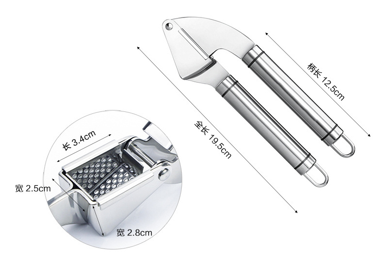 Kitchen Accessory Manual Stainless Steel Mincer Ginger Crusher Peeler Squeezer Garlic Press