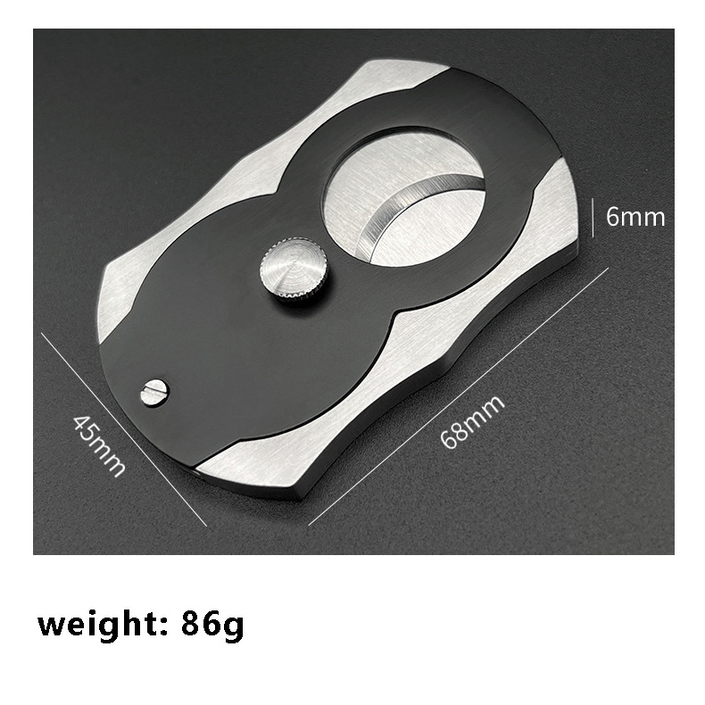 High Quality Stainless Steel Guillotine Double Cut Blade Cigar Cutter