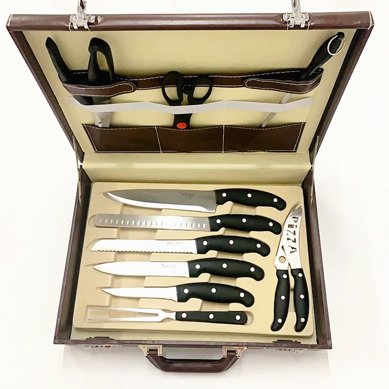 Best Seller Custom Cutters 7.5 Inch Chef Knife Stainless Steel Kitchen Steak Knives 32 PCS Set With Suitcase