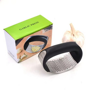 Professional Picador de ajo heavy soft-handled Garlic Crusher Stainless Steel Rocker Garlic Press for kitchen