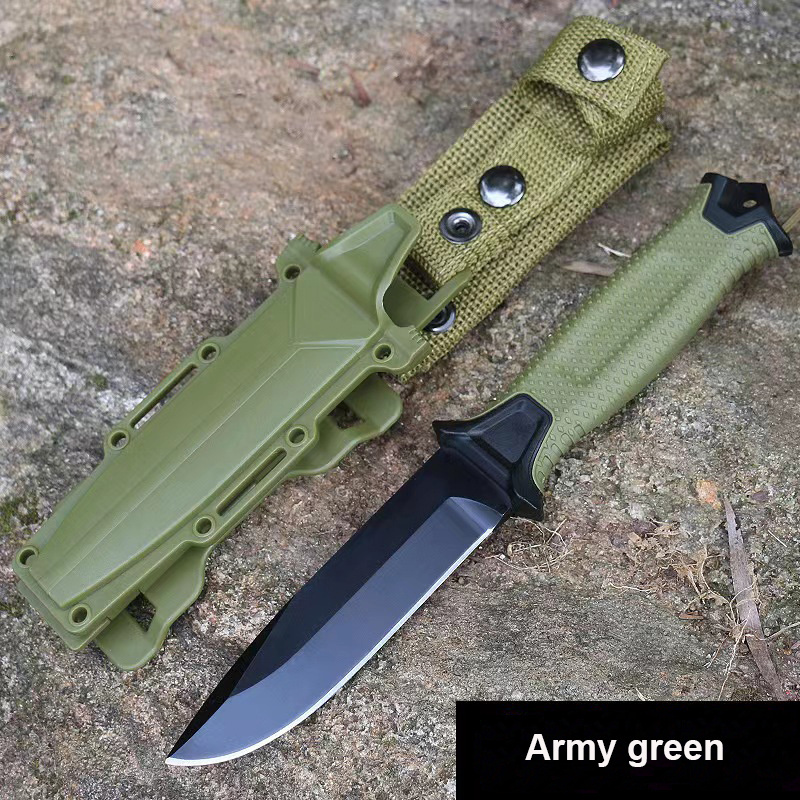 Strongarm Jagdmesser Camping Survival Hunting Knife Nylon Sheath Belt Straight Fixed Blade Tactical Knife