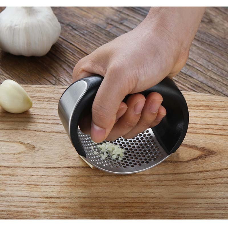 Professional Picador de ajo heavy soft-handled Garlic Crusher Stainless Steel Rocker Garlic Press for kitchen