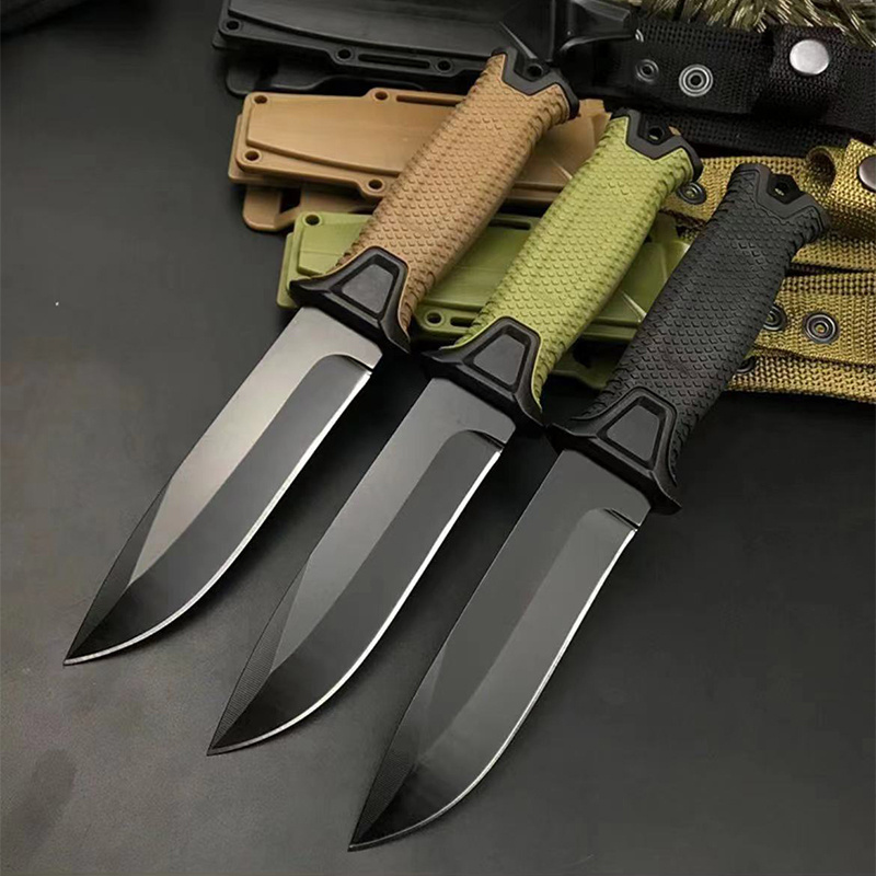 Strongarm Jagdmesser Camping Survival Hunting Knife Nylon Sheath Belt Straight Fixed Blade Tactical Knife