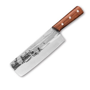 Kitchen Supplies Premium Meat Knife 3 Layer Stainless Steel Small Cleaver Knife with Wooden handle