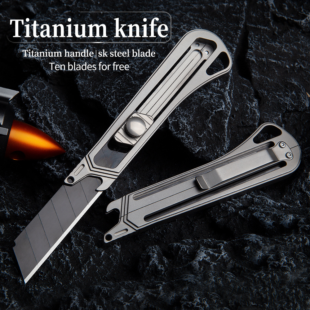 Titanium alloy tool knife, blanket knife, quick change of blade, convenient and quick