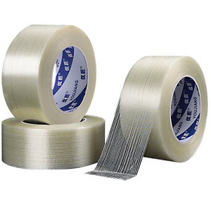 YOUJIANG  High Adhesion  Adhesive Solvent glue Reinforced  Fiber China market Fiberglass Si-Directional Filament Tape