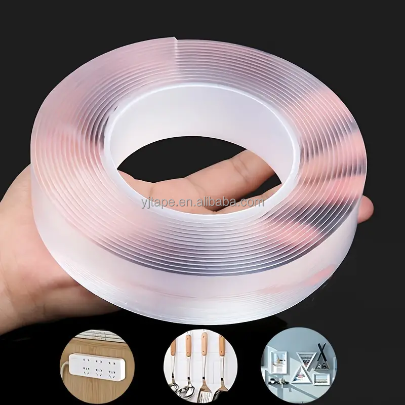 YOUJIANG Hot Waterproof Reusable Nano Transparent washable sticky pu adhesive nano double sided tape