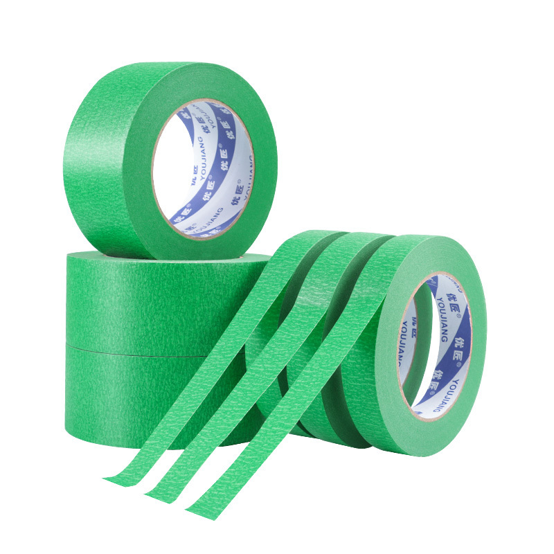 YOUJIANG Performance Building Construction High Temperature Car Automotive  Adhesive  Resist No Residue Green Crepe Masking Tape