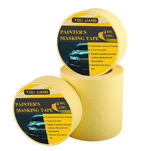 YOU JIANG Yellow Painter Tape for Painting Edges Trim Walls Ceilings Finishing Masking Tape for DIY Paint Projects car mask tape