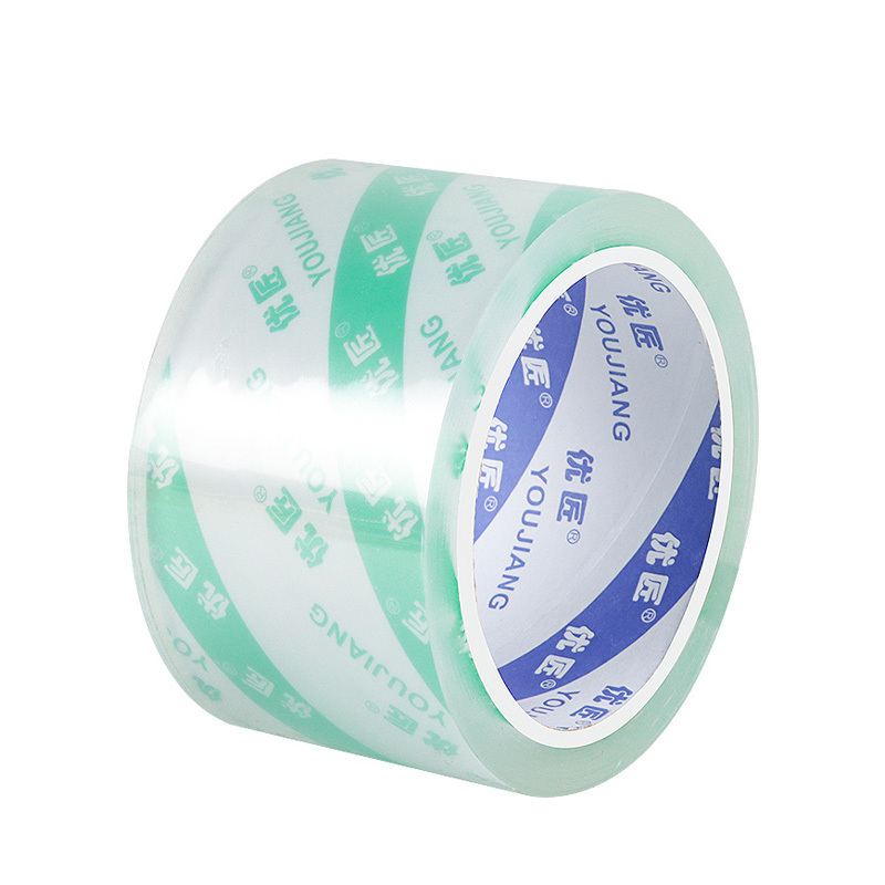 YOU JIANG Factory Wholesale Custom No Bubbles Clear Lightly Yellowish Free Sample Adhesive Sealing Tape Bopp Packaging Tape