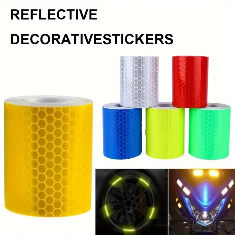 YOU JIANG High  Reflective Wheel Reflective Sticker Rim Luminous Warning Tape Adhesive for Safety Warning