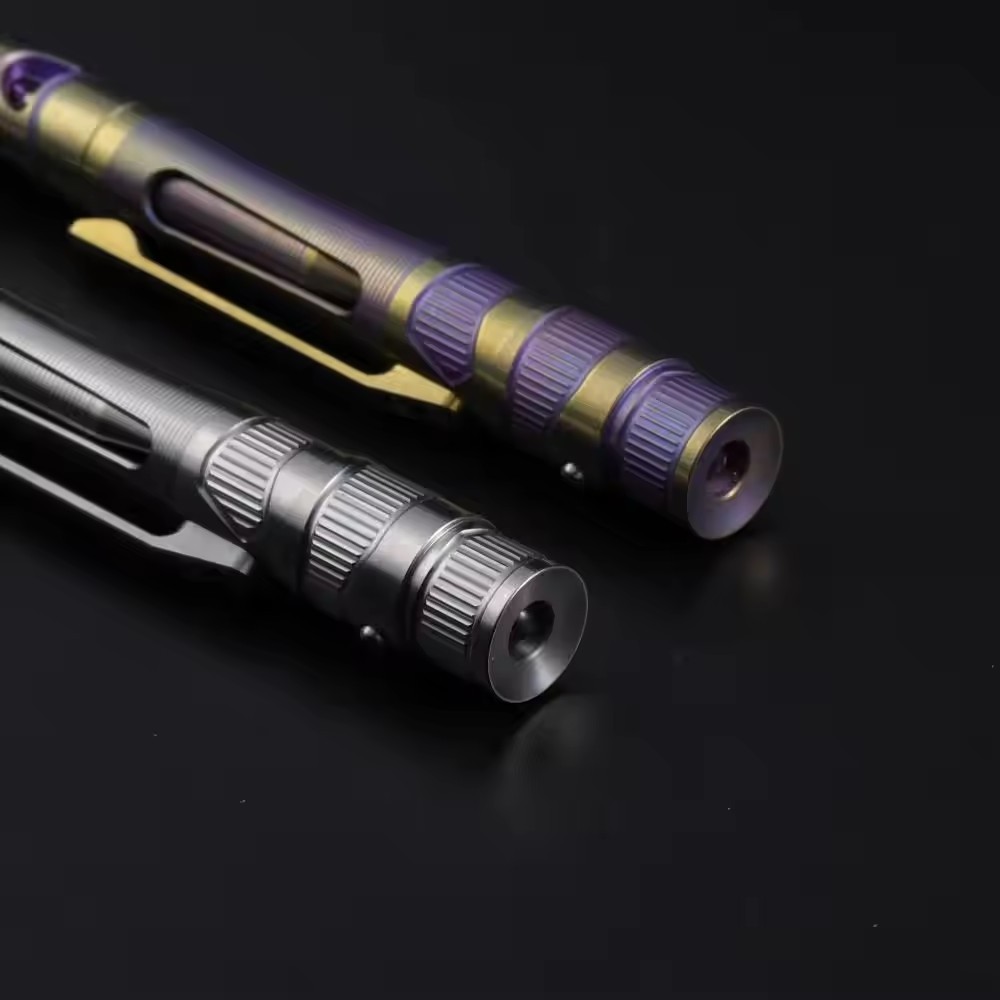 titanium alloy tactical pen Multifunction 3In1 EDC tactical lumens mini led pen flashlight with clip Self Defense Survival  Pen