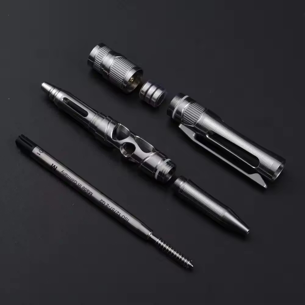 titanium alloy tactical pen Multifunction 3In1 EDC tactical lumens mini led pen flashlight with clip Self Defense Survival  Pen