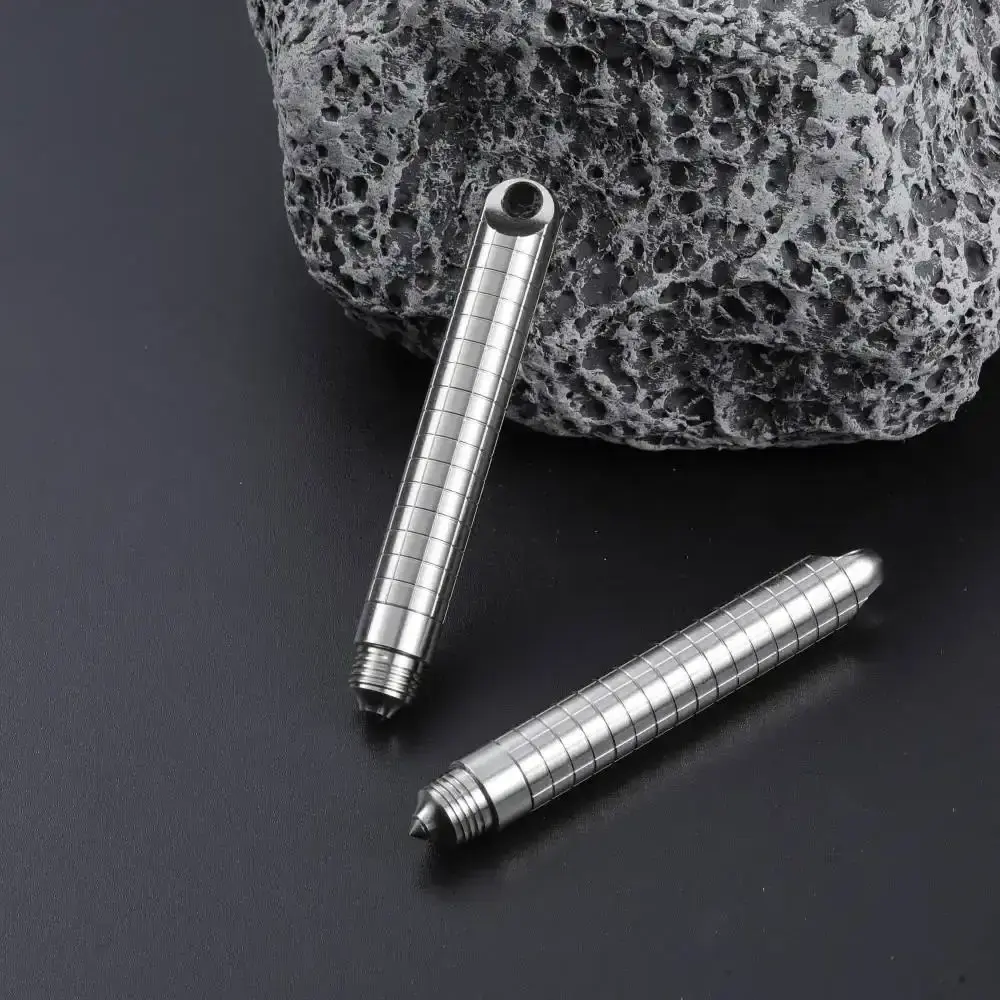 2024 Titanium Alloy Pen Tungsten Steel Head Titanium Tactical Pen Survival Ceramic Glass Crusher Custom Marking Pen