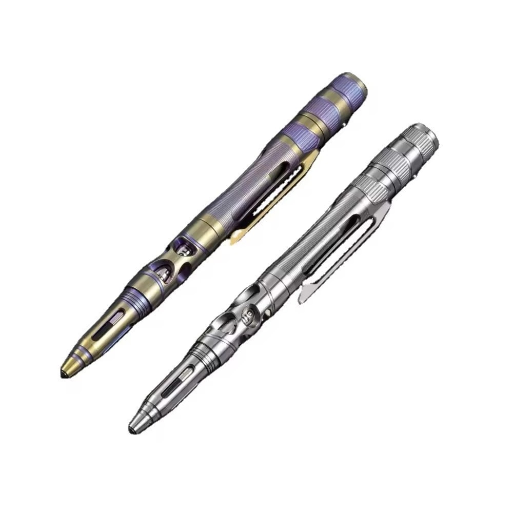 titanium alloy tactical pen Multifunction 3In1 EDC tactical lumens mini led pen flashlight with clip Self Defense Survival  Pen