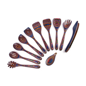 Natural Wood Utensils Kitchen Utensils Cookware Sets Spoons and Spatulas Wooden Spoons for Cooking Salad Forks