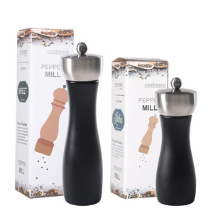 Eco Friendly Stainless Steel And Manual Pepper Grinder Wood Pepper Mill