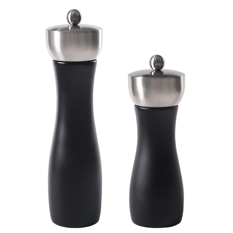 Eco Friendly Stainless Steel And Manual Pepper Grinder Wood Pepper Mill