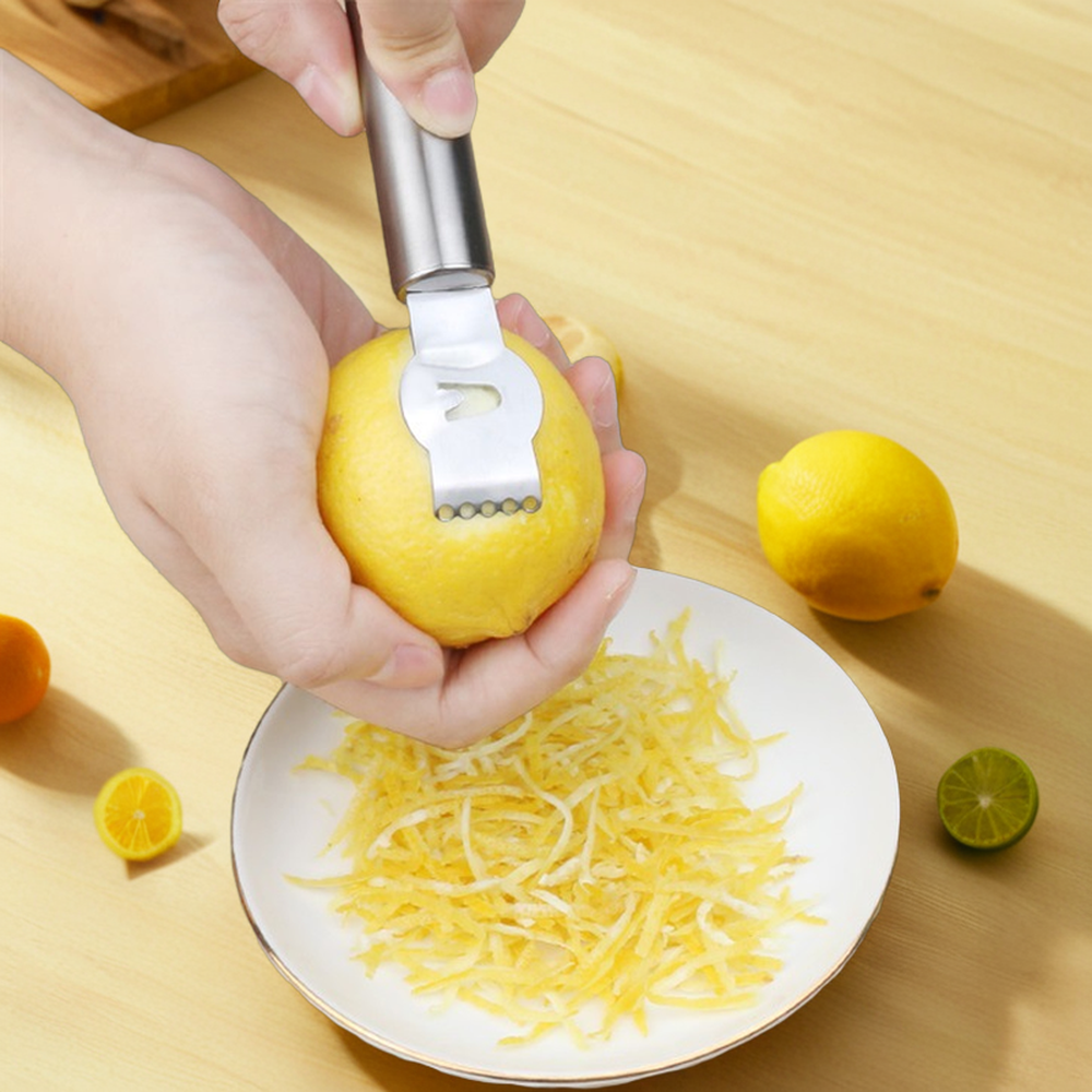 Multifunctional Stainless Steel Mini Spice Grater Fruit Vegetable Scraper with Lemon Cheese Fruit Peeler Shredder for Citrus