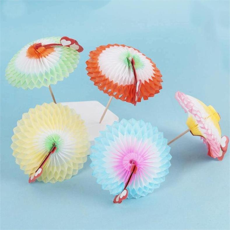 Fireworks Pick Colorful Umbrella Pick Cocktail Straw Set Party Fruit Snack Mini Art Toothpick Deco Art Pick