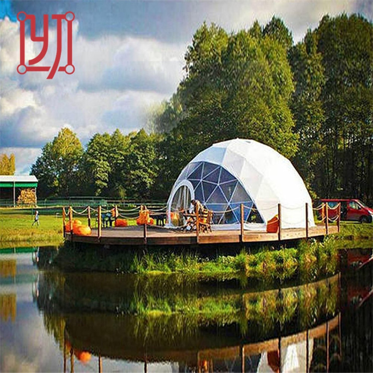 Waterproof big 10m 12m 15m party geodesic dome round tents glamping dome tent for events trade show