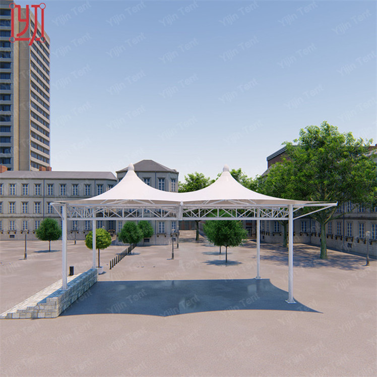 Big promotion metal membrane roof structure structure tensile car parking shed umbrella