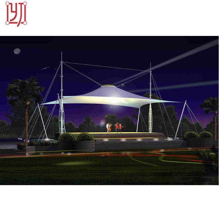 Guangzhou yijin tensile umbrella architecture membrane structure prefab Tensile Membrane Structure Membrane Structure Tent