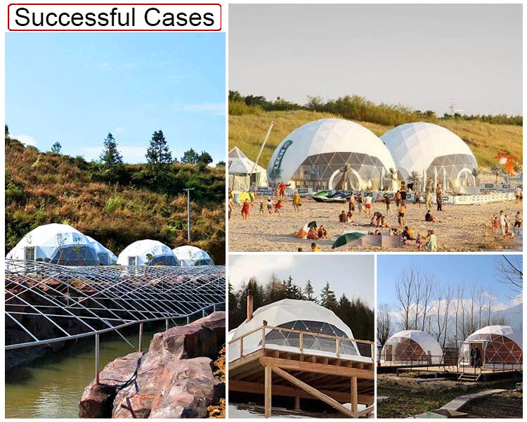 Waterproof big 10m 12m 15m party geodesic dome round tents glamping dome tent for events trade show