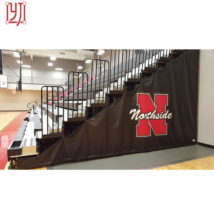 Basketball court bleachers seating