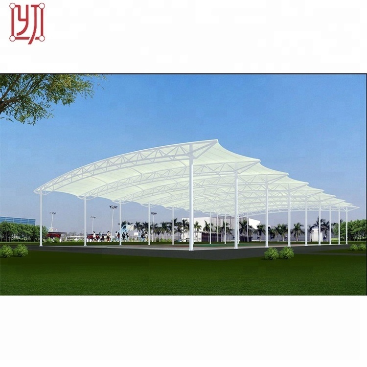 Steel structure car parking shed roof design